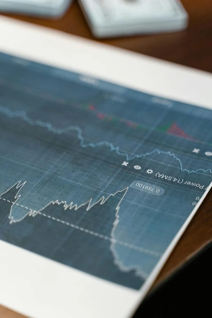 Detailed financial data chart showcasing stock market trends and analysis.